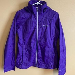 Purple Columbia rain jacket